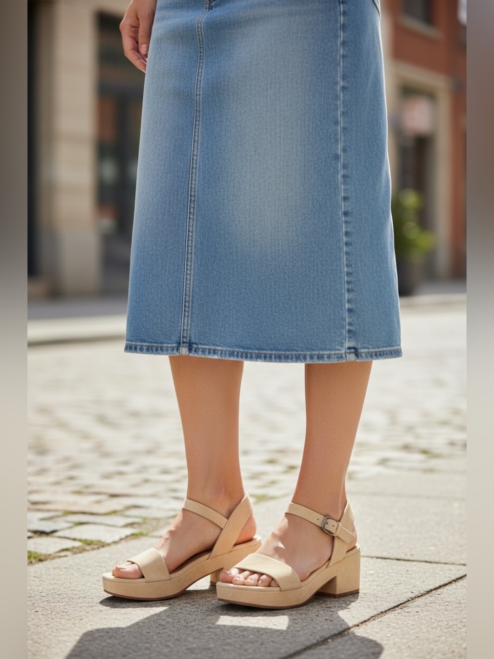 New Madewell The Lina Platform Sandal in Suede Size 7